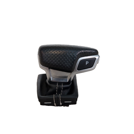 16-20 AUDI Q7 4M GEAR SELECTOR KNOB SHIFTER LEVER LEATHER 4M2713140F 4M2713139F