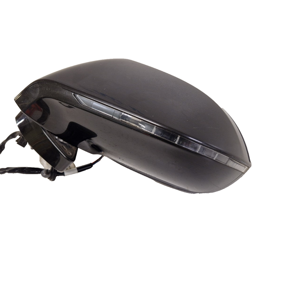 AUDI A7 4G FRONT LEFT PASSENGER SIDE WING MIRROR IN BLACK MANUAL FOLD