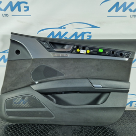 10-17 AUDI A8 4H FRONT RIGHT O/S DRIVER SIDE DOOR ALCANTARA CARD PANEL 4H2868018