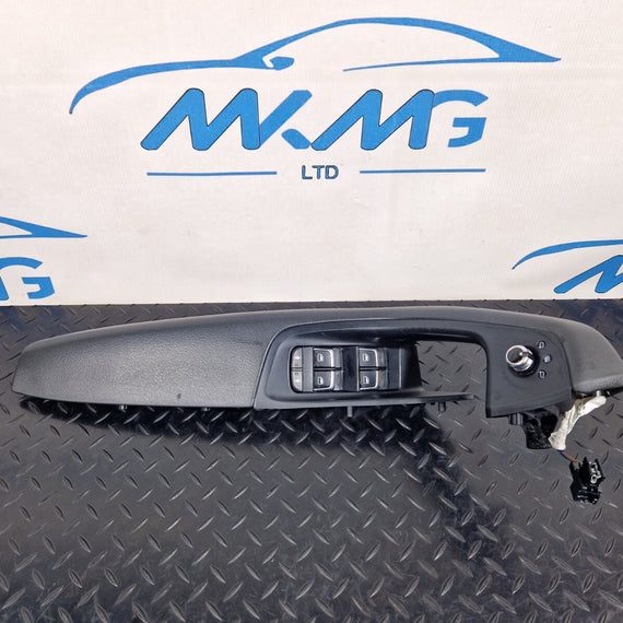 12-18 AUDI A6 C7 FRONT RIGHT DRIVER SIDE DOOR WINDOW SWITCH & LEATHER ARMREST