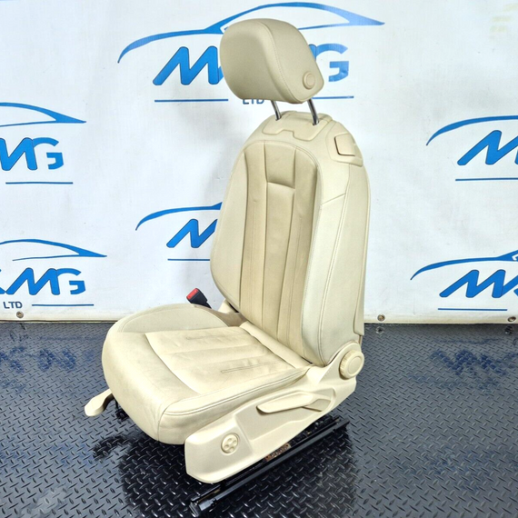 16-24 AUDI A5 F5 COUPE FRONT PASSENGER WHITE LEATHER SEAT