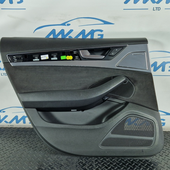 10-17 AUDI A8 4H REAR LEFT PASSENGER SIDE DOOR ALCANTARA CARD PANEL 4H0868067