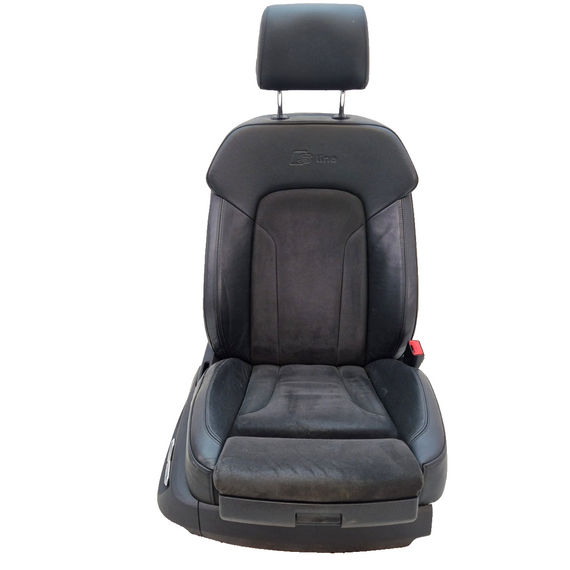 10-15 AUDI Q7 4L  S LINE FRONT RIGHT HALF LEATHER ALCANTARA ELECTRIC SEAT