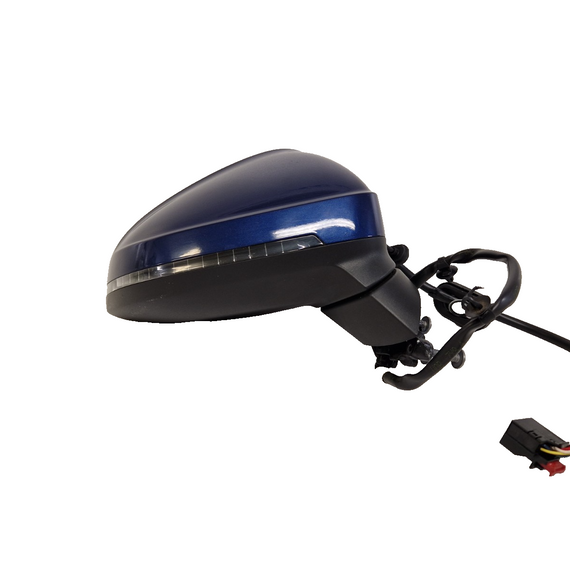 16-19 AUDI A4 B9 GENUINE FRONT RIGHT DRIVER O/S WING MIRROR IN BLUE LX5Q