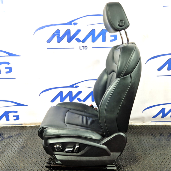 16-20 AUDI Q7 4M S-LINE GENUINE FRONT LEFT N/S FULL ELECTRIC BLACK LEATHER SEAT