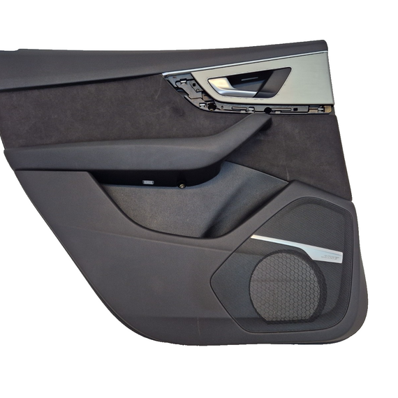 16-20 AUDI Q7 4M REAR LEFT INTERIOR DOOR CARD PANEL ALCANTARA TRIM 4M0867305