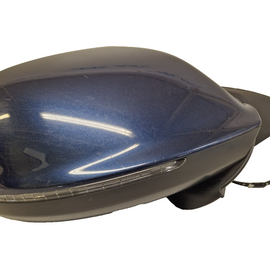 10-15 AUDI Q7 4L GENUINE FRONT RIGHT O/S/F MANUAL FOLD WING MIRROR BLUE LH5X