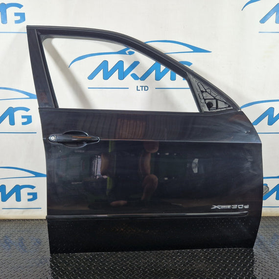 10-13 BMW X5 E70 LCI FRONT RIGHT DRIVER O/S COMPLETE DOOR BLACK 475