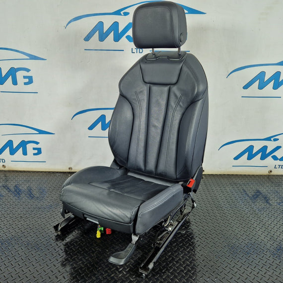 16-19 AUDI A4 B9 FRONT RIGHT DRIVER SIDE O/S BLACK LEATHER SEAT 8W0881106AG