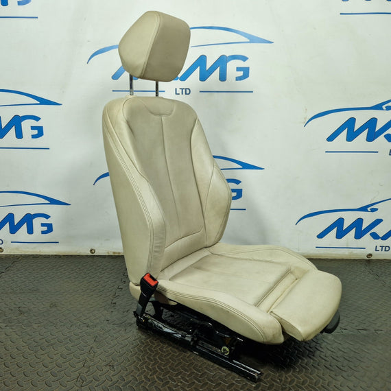 12-18 BMW 3 SERIES F30 F31 M-SPORT N/S/F HEATED LEATHER BEIGE SEAT FULL ELECTRIC