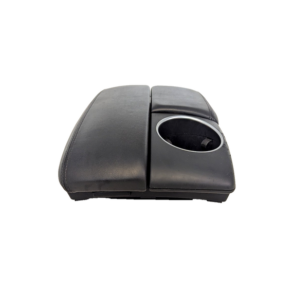 10-15 AUDI Q7 4L GENUINE BLACK LEATHER  ARM REST WITH CUP HOLDER 4L1864207