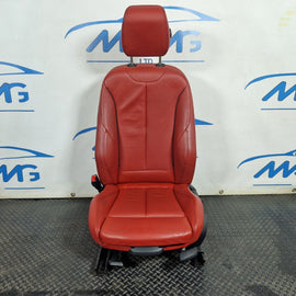 12-18 BMW 4 SERIES F36 LCI M-SPORT FRONT LEFT PASSENGER SIDE RED LEATHER SEAT