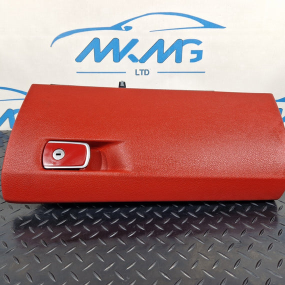 12-18 BMW 4 SERIES F36 M-SPORT RED LEATHER COMPLETE GLOVE BOX 9228284
