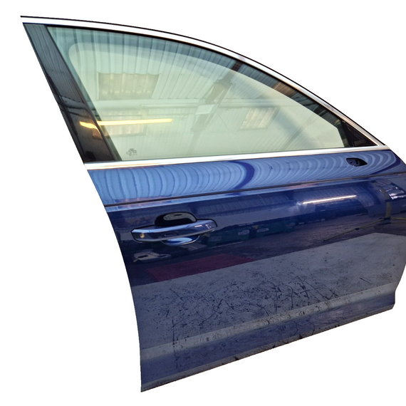 16-19 AUDI A4 B9 GENUINE FRONT RIGHT DRIVER O/S COMPLETE DOOR BLUE LX5Q