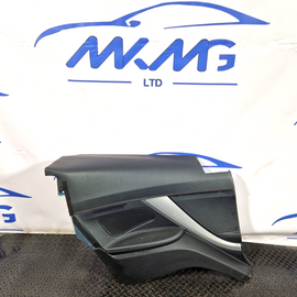 11-18 BMW 6 SERIES F13 COUPER REAR LEFT N/S/R DOOR CARD PANEL BLACK LEATHER