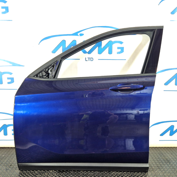 16-22 BMW X1 F48 FRONT GENUINE FRONT LEFT N/S/F COMPLETE DOOR IN BLUE C10