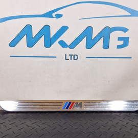 10-13 BMW X5 E70 LCI FRONT ENTRANCE DOOR SILL COVER KICK PLATE TRIM 7205263