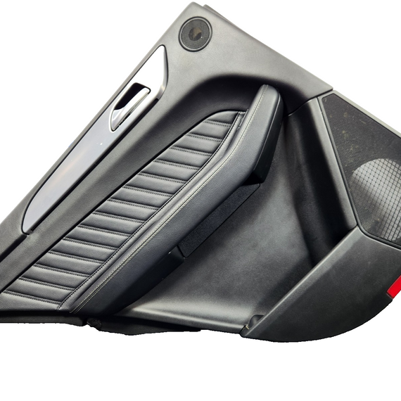 11-19 MERCEDES BENZ ML W166 REAR LEFT N/S/R BLACK LEATHER DOOR CARD PANEL