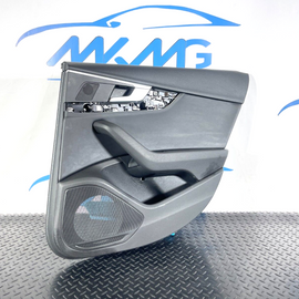 16-19 AUDI A4 B9 GENUINE SALOON REAR RIGHT DRIVER SIDE BLACK LEATHER DOOR CARD