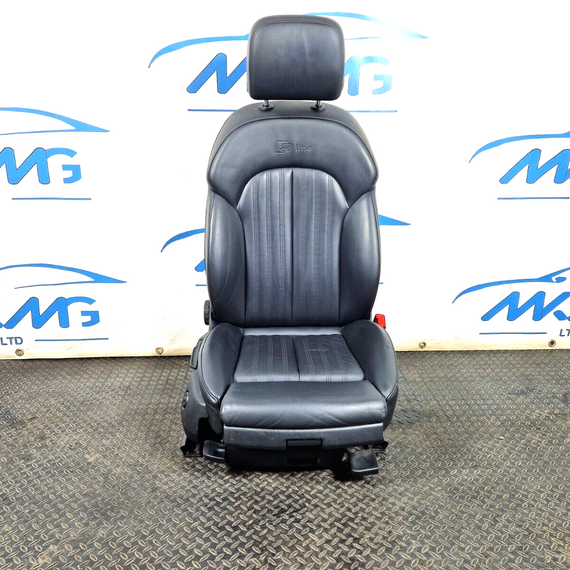 12-18 AUDI A6 C7 GENUINE S-LINE BLACK LEATHER FRONT RIGHT SEAT