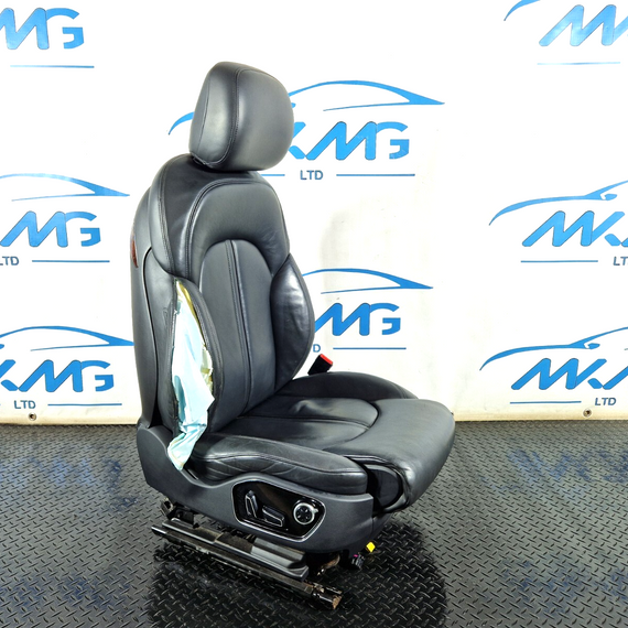 10-17 AUDI A8 4H FRONT RIGHT O/S BLACK LEATHER MEMORY SEAT WITH SCREEN HEATED