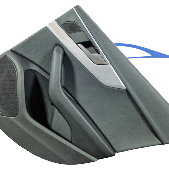 16-19 AUDI A4 B9 GENUINE REAR RIGHT O/S/R BLACK LEATHER DOOR CARD PANEL