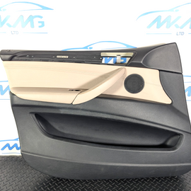 10-13 BMW X5 E70 LCI GENUINE FRONT LEFT N/S DOOR CARD LINING LEATHER