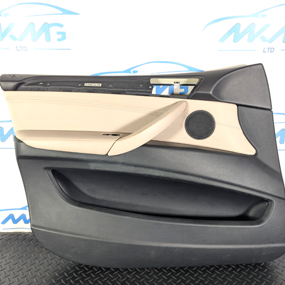 10-13 BMW X5 E70 LCI GENUINE FRONT LEFT N/S DOOR CARD LINING LEATHER