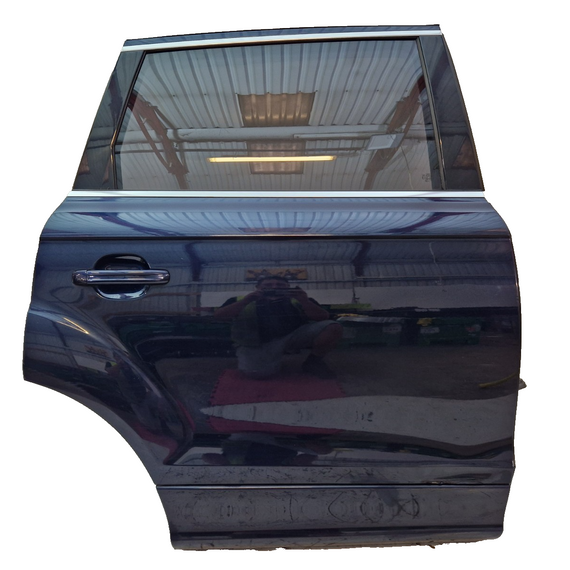 10-15 AUDI Q7 4L GENUINE REAR RIGHT DRIVER O/S/R COMPLETE DOOR IN BLUE (DAMAGED)