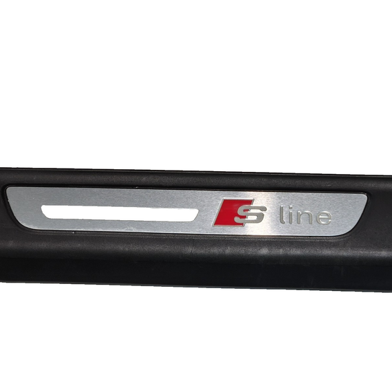 16-20 AUDI Q7 4M REAR LEFT DOOR SILL SCUFF PLATE TRIM PANEL INSERT 4M0853375