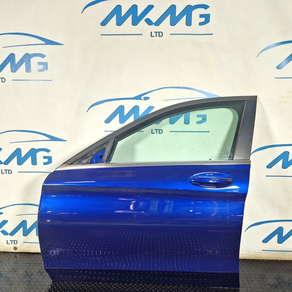 14-21 MERCEDES BENZ W205 FRONT LEFT PASSENGER N/S COMPLETE DOOR IN BLUE 896