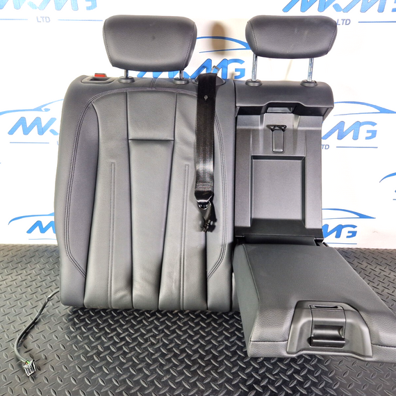 16-19 AUDI A4 B9 REAR SEAT RIGHT O/S BLACK LEATHER BACKREST & ARMREST HEATED