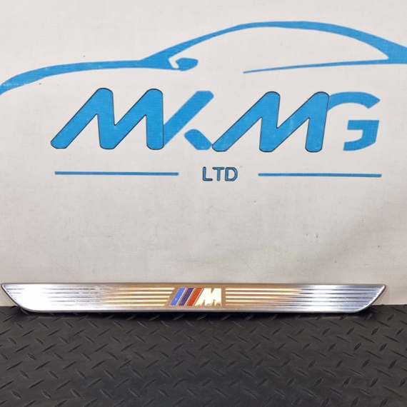 10-13 BMW X5 E70 LCI FRONT ENTRANCE DOOR SILL COVER KICK PLATE TRIM 7205263