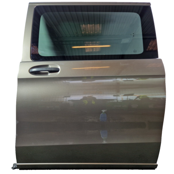 14-23 MERCEDES VITO W447 REAR LEFT N/S/R COMPLETE SLIDING DOOR INDIUM GREY 9963