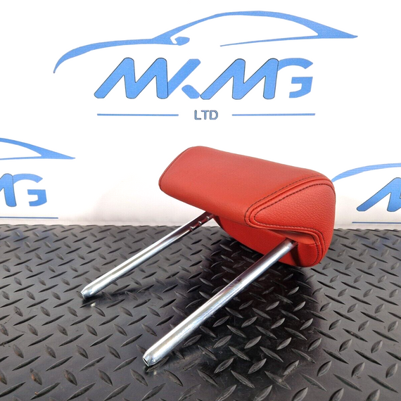 12-18 BMW 4 SERIES F36 LCI REAR LEFT/RIGHT SIDE SEAT RED LEATHER HEADREST