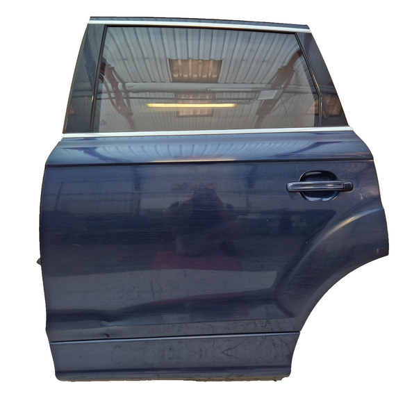 10-15 AUDI Q7 4L GENUINE REAR LEFT N/S/R COMPLETE DOOR IN BLUE (DAMAGED)