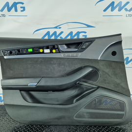 10-17 AUDI A8 4H FRONT LEFT PASSENGER SIDE DOOR ALCANTARA CARD PANEL 4H2868017