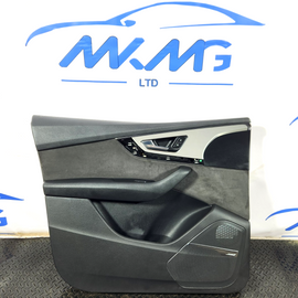 16-20 AUDI Q7 4M OEM FRONT LEFT ALCANTARA DOOR CARD PANEL COVER 4M2867105D