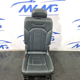 16-20 AUDI Q7 4M GENUINE REAR LEFT 2ND ROW BLACK LEATHER SEAT WITH HEADREST