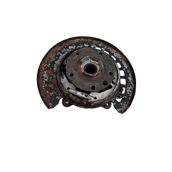 10-15 AUDI Q7 4L REAR WHEEL CARRIER KNUCKLE BRAKE DISC PLATE RIGHT OS 7L8505436A