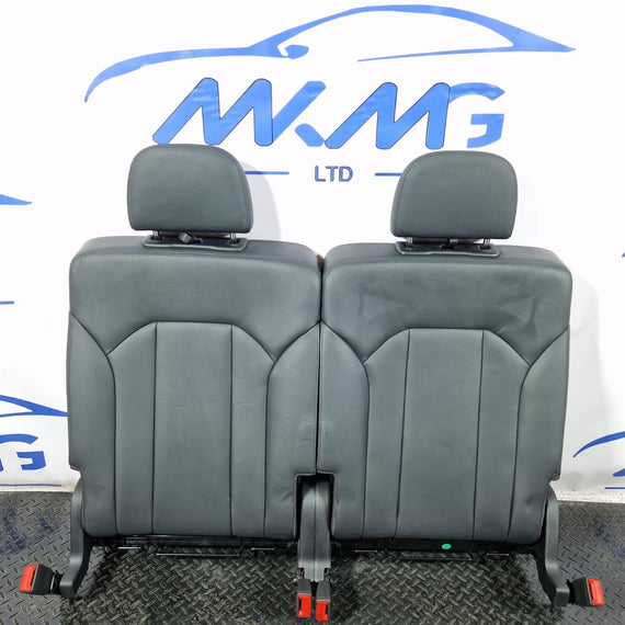 16-20 AUDI Q7 4M GENUINE 3RD ROW BLACK LEATHER SEAT BACKREST