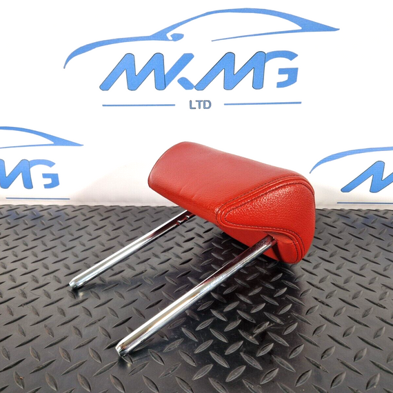 12-18 BMW 4 SERIES F36 LCI REAR LEFT/RIGHT SIDE SEAT RED LEATHER HEADREST
