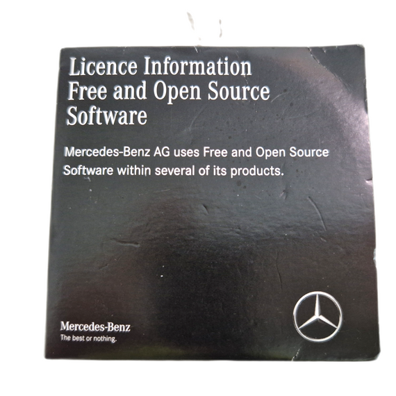 MERCEDES GENUINE  LICENCE INFORMATION FREE AND OPEN SOURCE SOFTWARE A1778270401