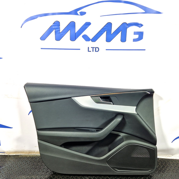 16-19 AUDI A4 B9 GENUINE FRONT LEFT N/S BLACK LEATHER DOOR CARD PANEL