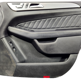 11-19 MERCEDES BENZ ML W166 OEM FRONT RIGHT O/S BLACK LEATHER DOOR CARD PANEL