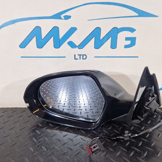 12-18 AUDI A6 C7 GENUINE LEFT PASSENGER N/S MANUAL FOLD WING MIRROR BLACK LY9B