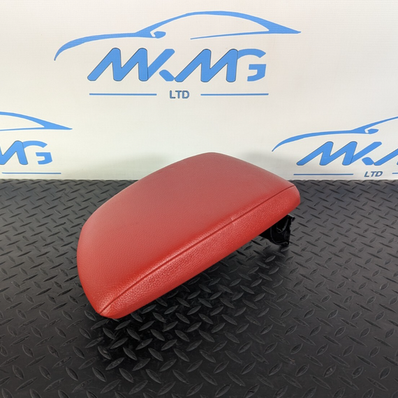 14-16 BMW 2 SERIES F22 CENTER CONSOLE ARMREST RED LEATHER  9250997