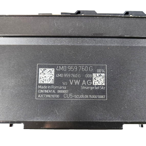 16-20 AUDI Q7 4M SEAT CONTROL MODULE ECU & BRACKET 4M0959760G