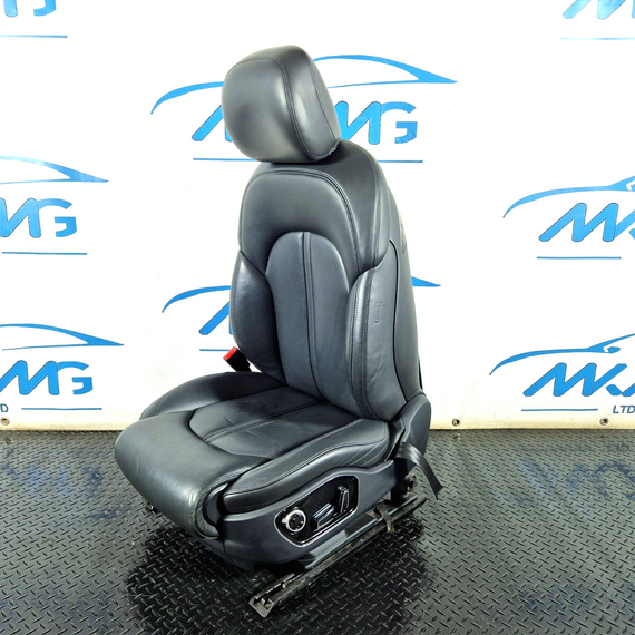 10-17 AUDI A8 4H GENUINE FRONT LEFT N/S BLACK LEATHER HEATED COMFORT SEAT SCREEN