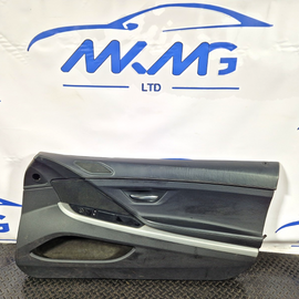 11-18 BMW 6 SERIES F13 COUPE RIGHT DRIVER O/S BLACK LEATHER DOOR CARD PANEL
